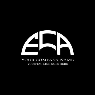 ECA letter logo creative design with vector graphic