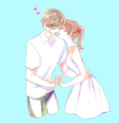 幸せそうな男女カップル