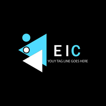 EIC letter logo creative design with vector graphic