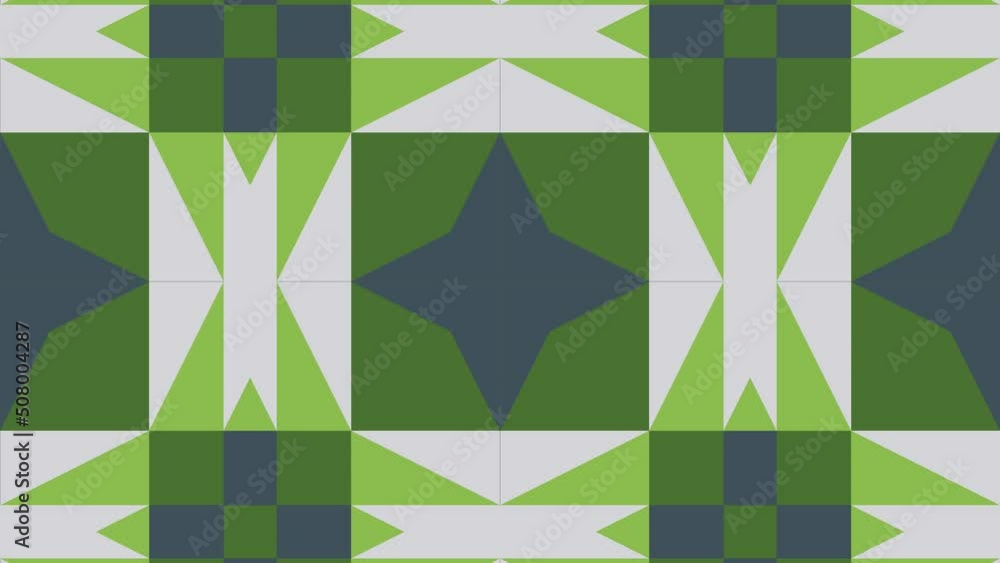 Aufkleber trendy dynamic pattern with retro calm color combination. endless artistic motion graphic mosaic wit