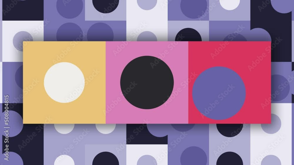 Aufkleber geometric boxes on a background with animated tiles. motion graphic background in a flat geometric d