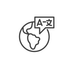 Foreign language line icon © alekseyvanin