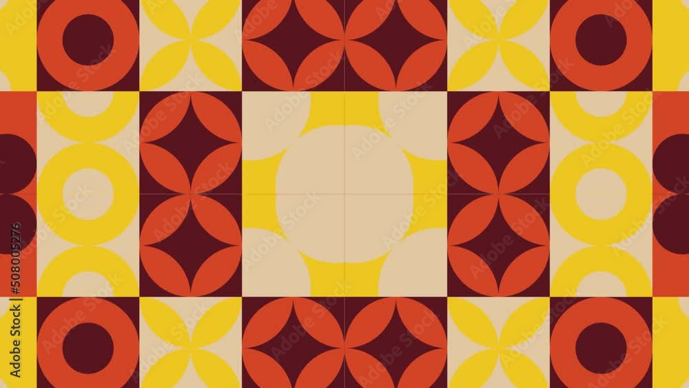 Aufkleber trendy abstract dynamic pattern with retro calm color combination. endless artistic motion graphic m