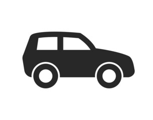 simple hatchback car silhouette icon
