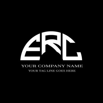 ERC letter logo creative design with vector graphic