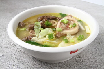 Freshly cooked Filipino food called Bulalo