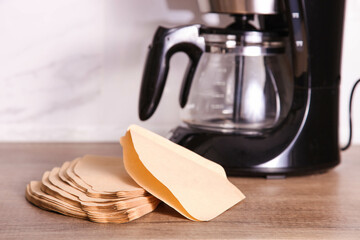 Disposable paper filters for drip coffee maker