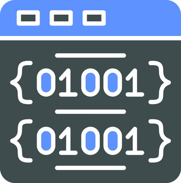 Vector Design Binary Code Icon Style