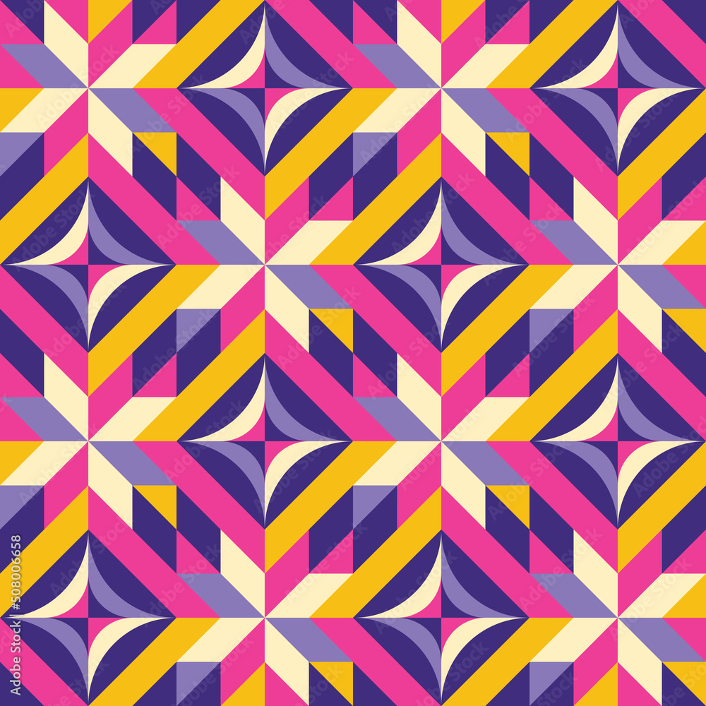 Poster abstract background with stars. geometric seamless pattern design. decorative ornate mosaic. vector 