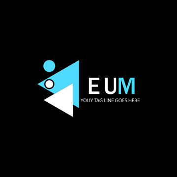 EUM letter logo creative design with vector graphic