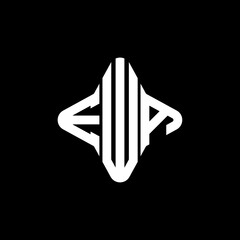 EWA letter logo creative design with vector graphic - obrazy, fototapety, plakaty