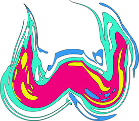 Color Liquid Wave flow element. Abstract colorful shape.