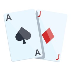 Casino cards icon cartoon vector. Poker card. Deck game