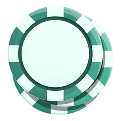 Naklejka premium Poker chips icon cartoon vector. Casino jack. Deck game