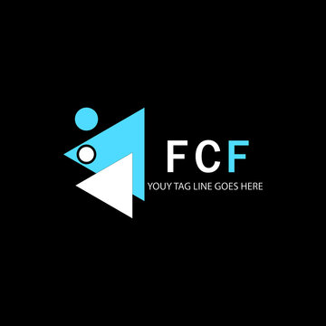 FCF letter logo creative design with vector graphic