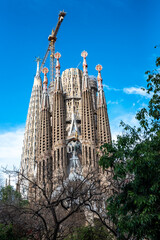 Holy Family Basilica - La Sagrada Familia in Barcelona, Spain