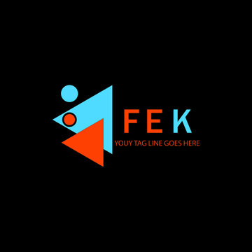 FEK letter logo creative design with vector graphic