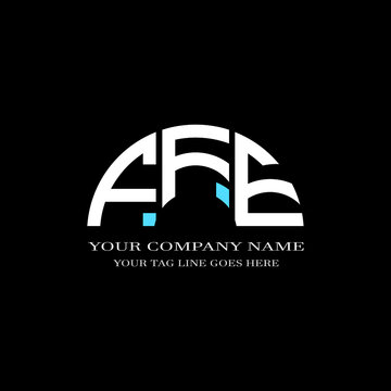 FFE letter logo creative design with vector graphic