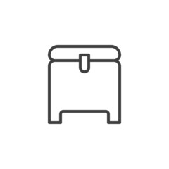 Delivery box line icon