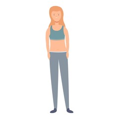 Fototapeta premium Gym girl cloth icon cartoon vector. Hoodie shirt. Sexy bra