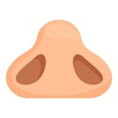 Beauty rhinoplasty icon cartoon vector. Nose surgery. Anatomy face