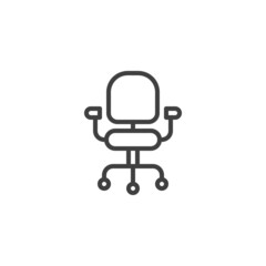Office chair line icon