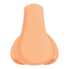 Nose lift icon cartoon vector. Side face. Open bone