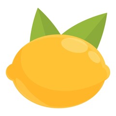 Lemon lutein icon cartoon vector. Vitamin food. Herbal life