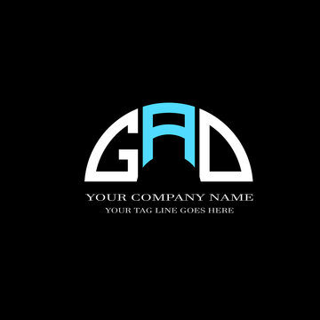 GAD letter logo creative design with vector graphic