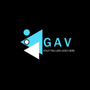 GAV letter logo creative design with vector graphic