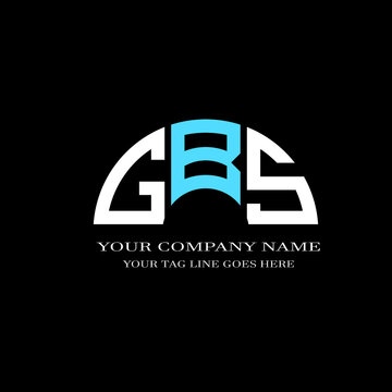 GBS letter logo creative design with vector graphic