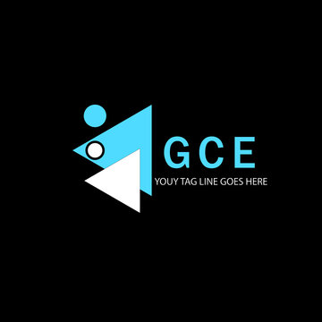 GCE letter logo creative design with vector graphic