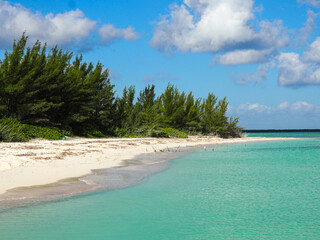 beautiful Caribbean Beach with turquoise water 