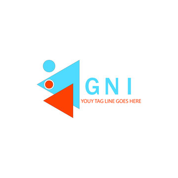 GNI letter logo creative design with vector graphic