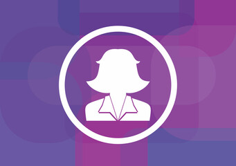 User Icon - Woman  Female Vector Flat