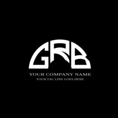 GRB letter logo creative design with vector graphic - obrazy, fototapety, plakaty