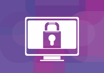 Vector internet security icon. illustration design