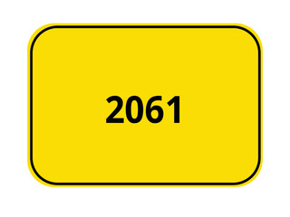 Ortseingangsschild Jahr -2061