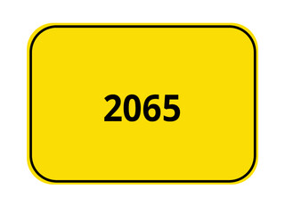 Ortseingangsschild Jahr -2065
