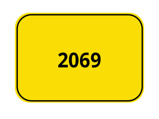 Ortseingangsschild Jahr - 2069