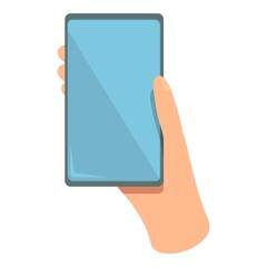 Touchscreen icon cartoon vector. Phone screen. Hand touch