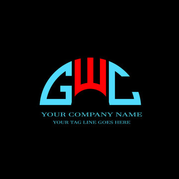 GWC letter logo creative design with vector graphic