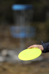 Detail photo from a disc golf course, Gotland Sweden.