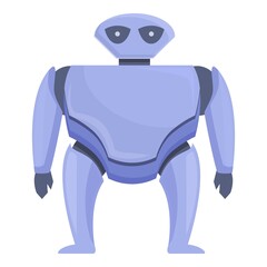 Computer robot icon cartoon vector. Cute toy. Artificial child