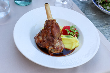 roasted leg of lamb dish