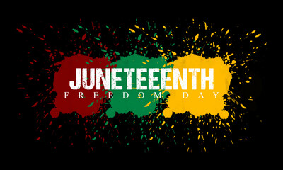 Juneteenth Freedom Day, since 1865. African-American history and heritage. Annual American holiday on June 19th.
