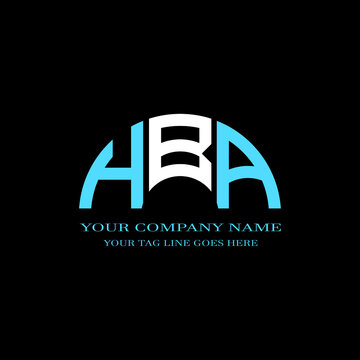 HBA letter logo creative design with vector graphic