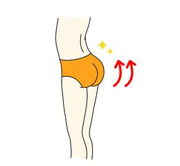 ヒップアップ　美尻のイラスト