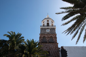 photographic image, church of Teguise, island of Lanzarote. Spain