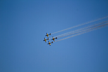 airplane in formation